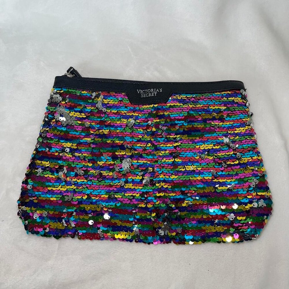 Victoria secret makeup bag  #makeup #bag #clutch #rainbow #y2k  Multi Black Avan